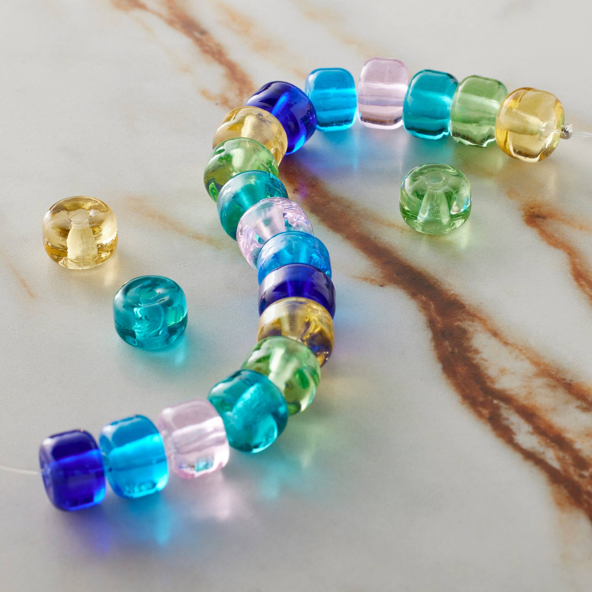 Mix Lampwork Glass Drum Beads by Bead Landing™